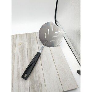 Ekco Metal Slotted Wide Turner With Black Handle 10 1/4"